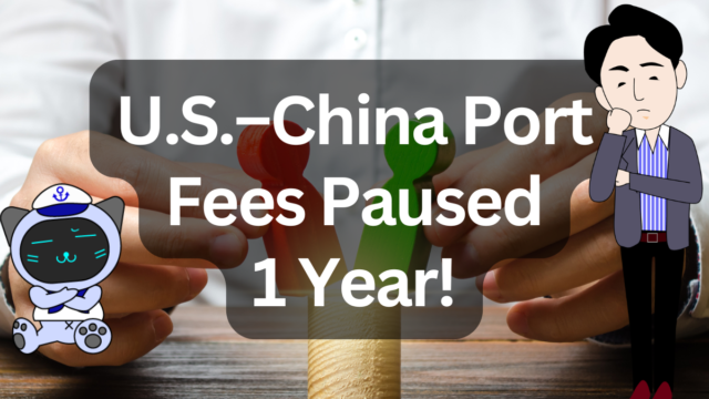 U.S. and China Suspend Port Entry Fees for One Year — A Step Toward Easing Tensions | IINO san's Logistics News