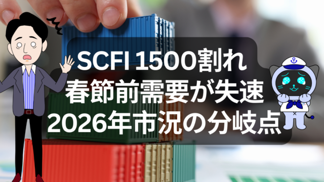 SCFI 3週続落 いよいよ下落トレンドがはっきり見えてきた | イーノさんのロジラジ